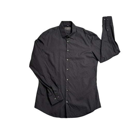 Jake's Collection® Black Slim Fit Dress Shirt(M)