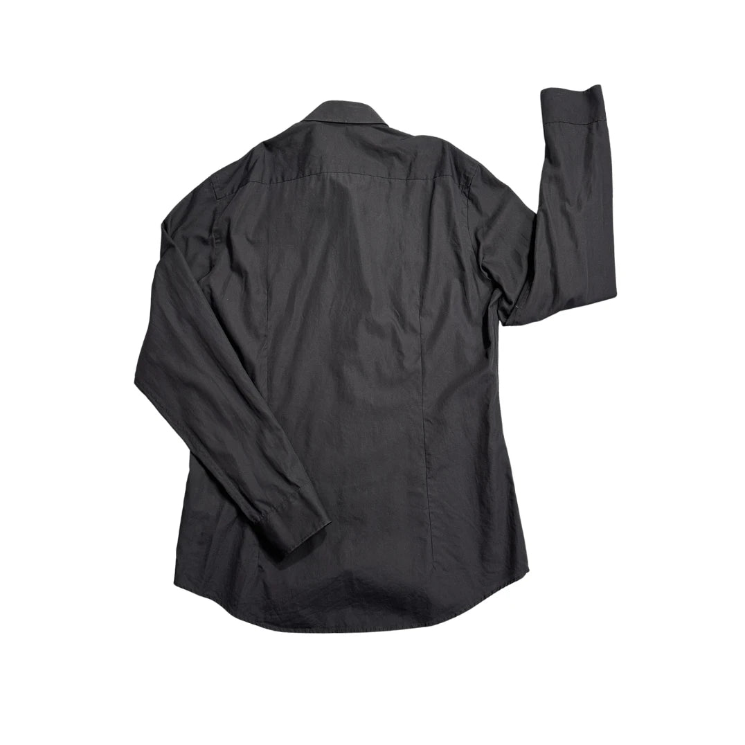 Jake's Collection® Black Slim Fit Dress Shirt(M)
