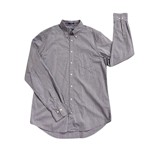 GANT® Grey Micro Dot Button-Down Shirt(L)