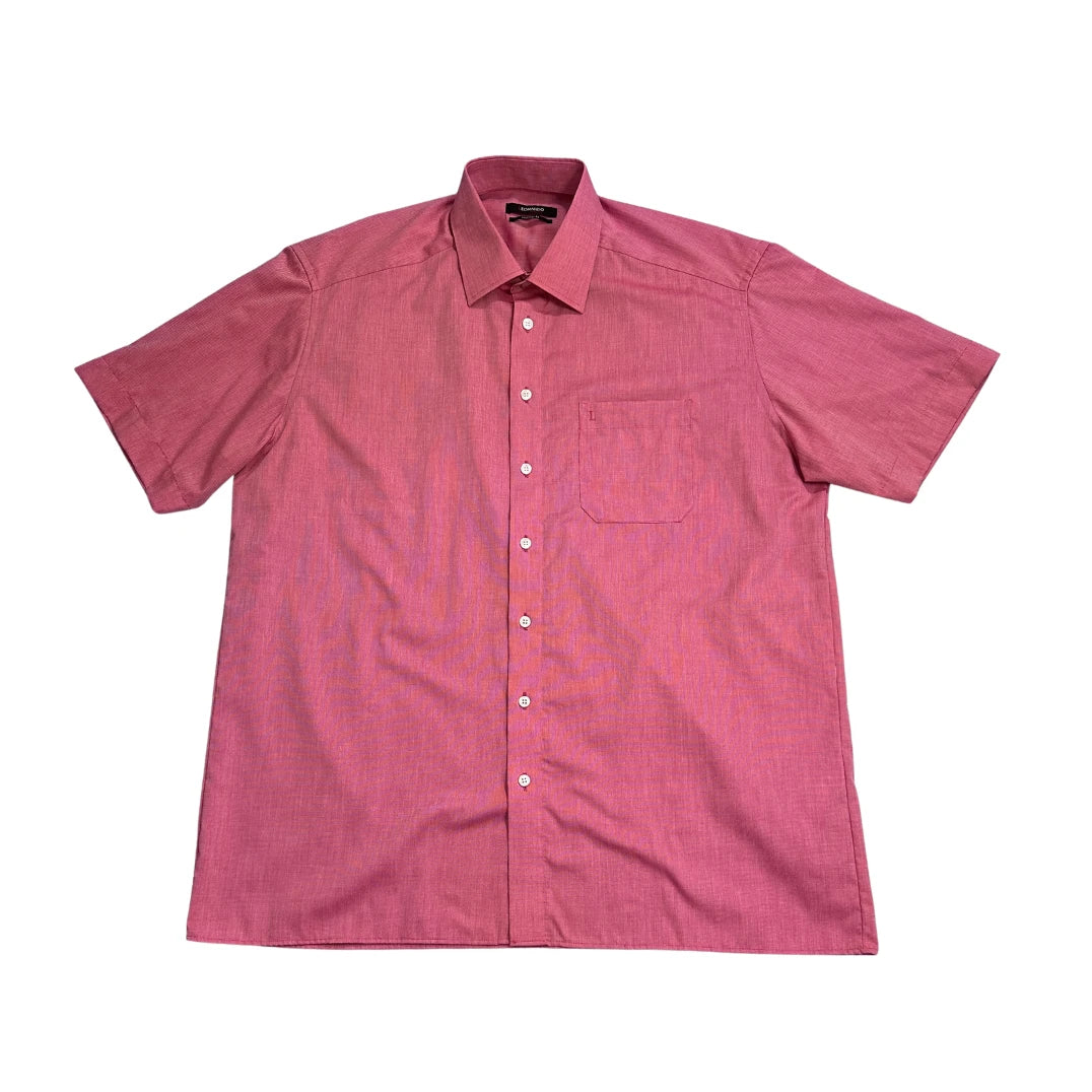 Leonardo® Pink Regular Fit Short Sleeve Casual Shirt(XL)