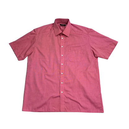 Leonardo® Pink Regular Fit Short Sleeve Casual Shirt(XL)