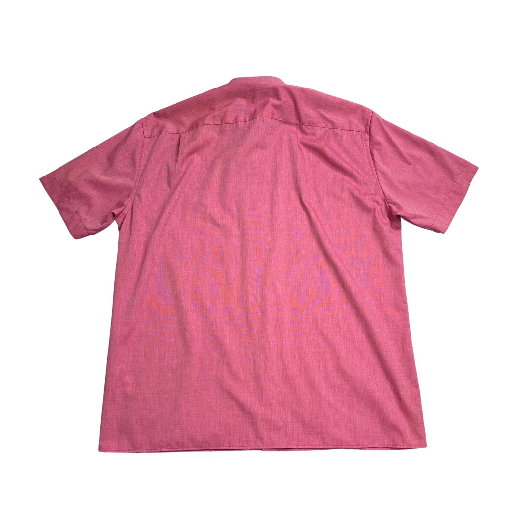 Leonardo® Pink Regular Fit Short Sleeve Casual Shirt(XL)