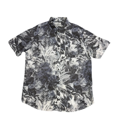 Billabong® Grey Tropical Print Short Sleeve Shirt(XL)