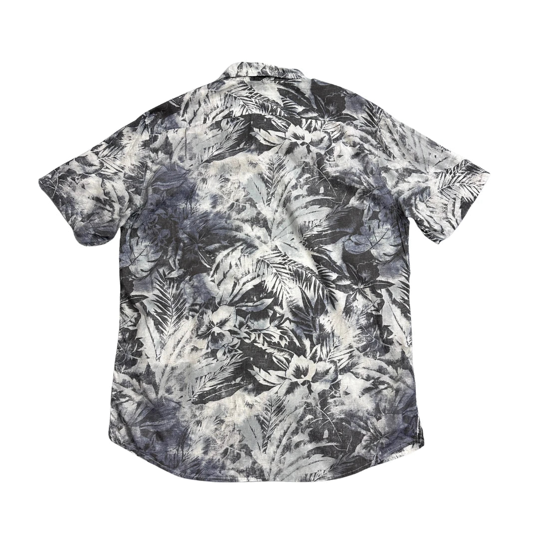 Billabong® Grey Tropical Print Short Sleeve Shirt(XL)