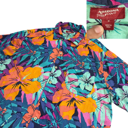 Arizona® Multicolor Tropical Floral Short Sleeve Shirt(M)