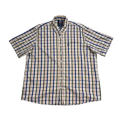 Campione® Multicolor Checked Regular Fit Short Sleeve Shirt(2XL)