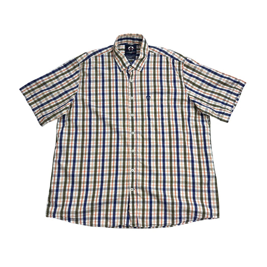 Campione® Multicolor Checked Regular Fit Short Sleeve Shirt(2XL)