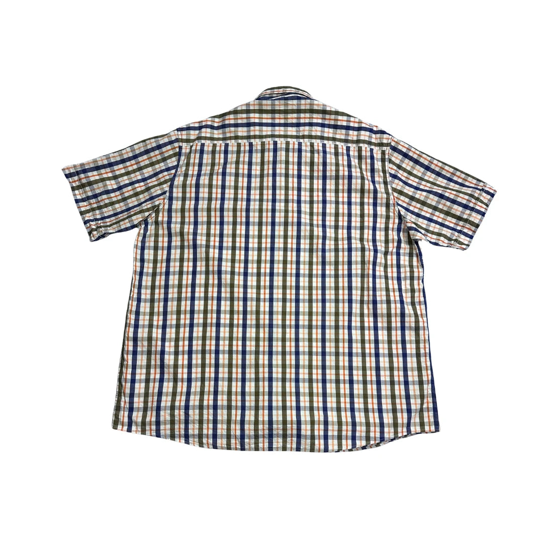 Campione® Multicolor Checked Regular Fit Short Sleeve Shirt(2XL)