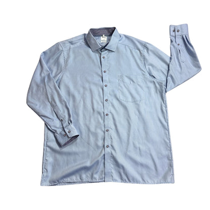 Olymp® Light Blue Luxor Comfort Fit Formal Shirt(XL)