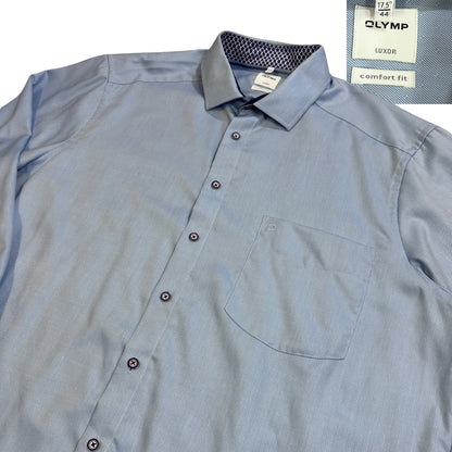 Olymp® Light Blue Luxor Comfort Fit Formal Shirt(XL)