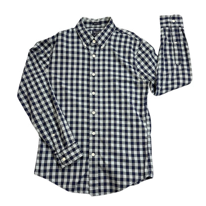 Abercrombie & Fitch® Navy & White Check Super Slim Shirt(S)
