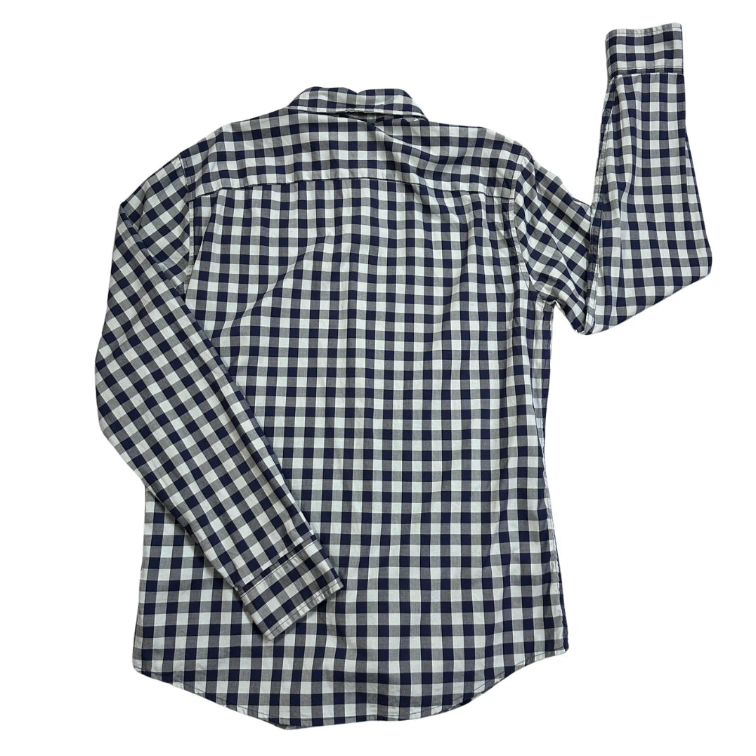Abercrombie & Fitch® Navy & White Check Super Slim Shirt(S)
