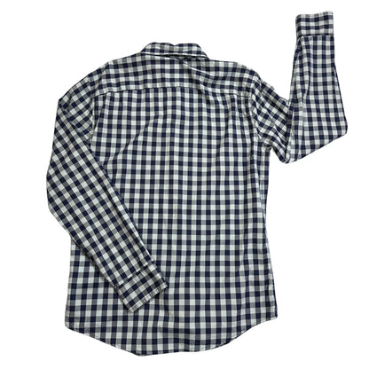 Abercrombie & Fitch® Navy & White Check Super Slim Shirt(S)