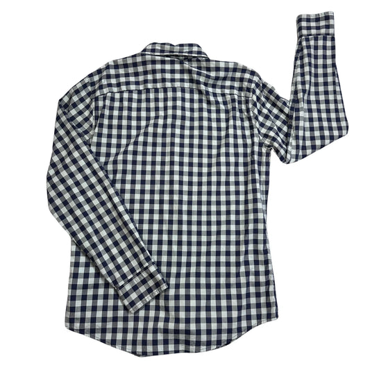 Abercrombie & Fitch® Navy & White Check Super Slim Shirt(S)