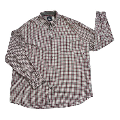 LERROS® Burgundy & White Check Casual Shirt(3XL)