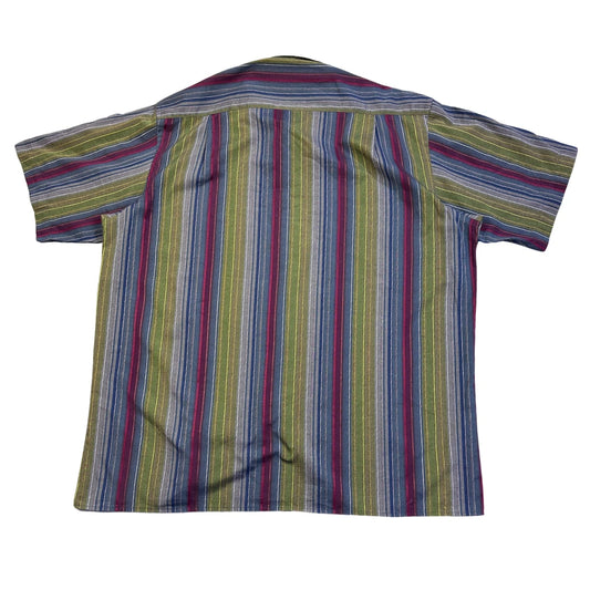 Engbers® Multicolor Vertical Striped Casual Short Sleeve Shirt(2XL)