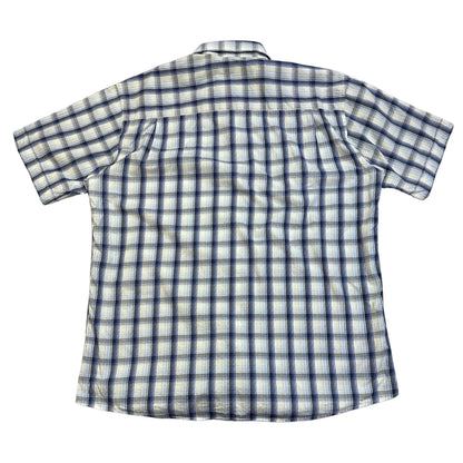 Ben Green® Blue Checked Casual Short Sleeve Shirt(L)