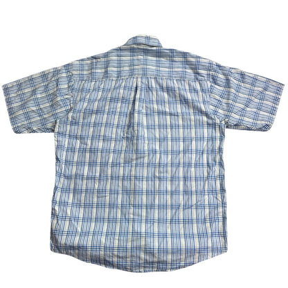 ONLY® Blue Checked Casual Short Sleeve Shirt(M)