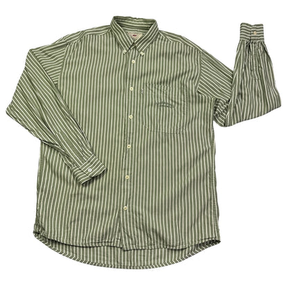 Levi's® Olive Green Striped Button-Down Shirt(L)