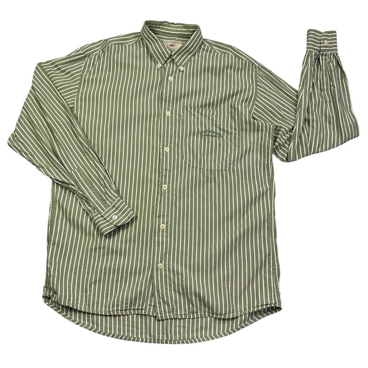 Levi's® Olive Green Striped Button-Down Shirt(L)
