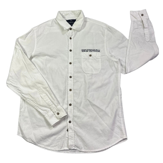 Canda® White Regular Fit Outdoor Shirt(M)