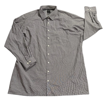 Olymp® Black Micro Check Modern Fit Dress Shirt(2XL)