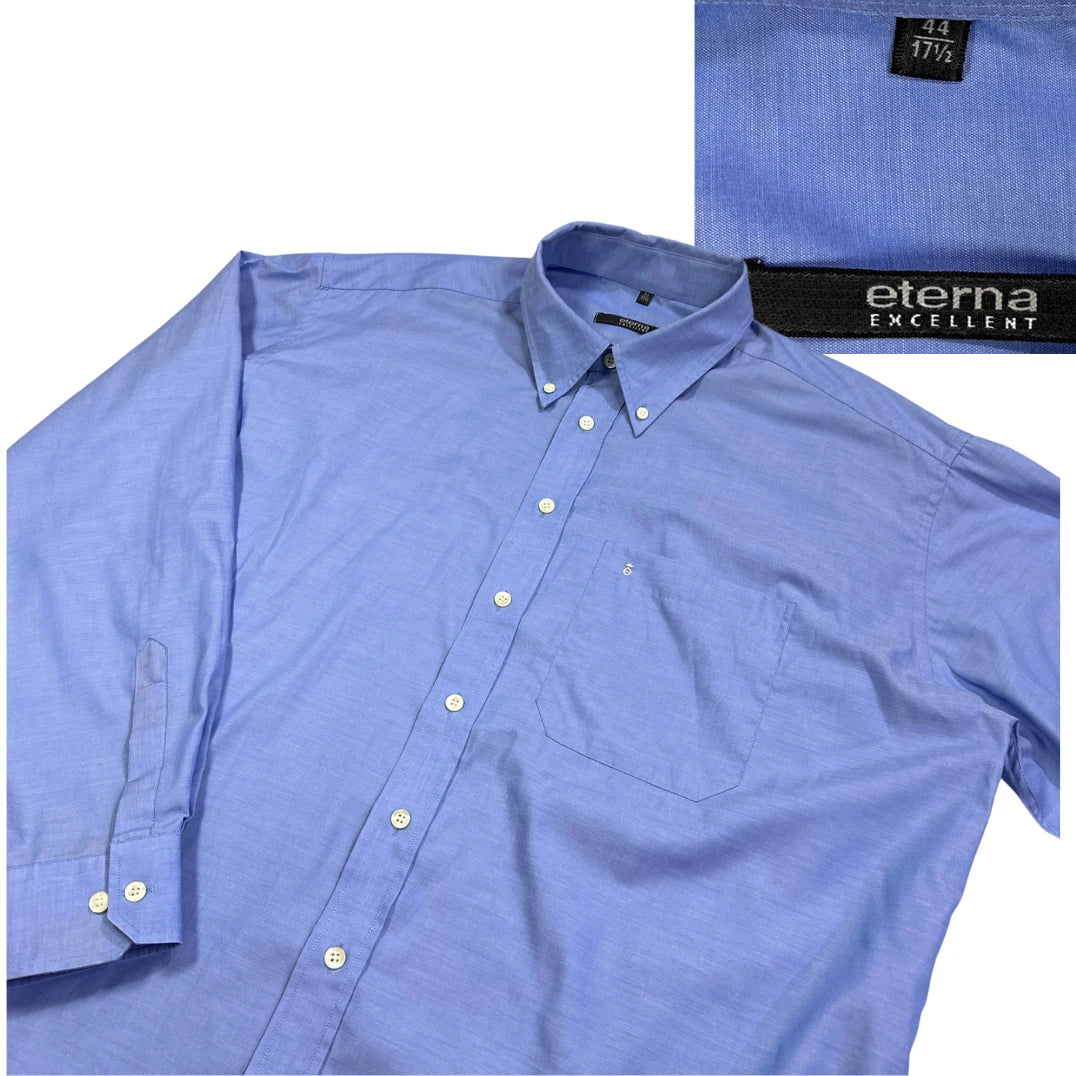 Eterna® Light Blue Button-Down Dress Shirt(2XL)