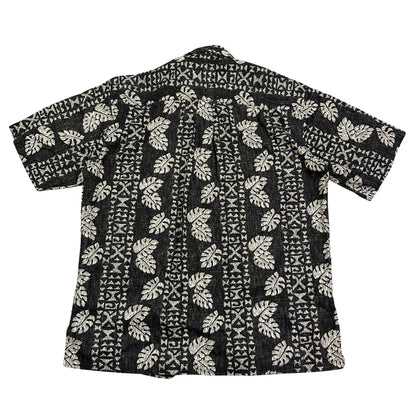 Cooke Street® Black Tropical Print Short Sleeve Shirt(M)