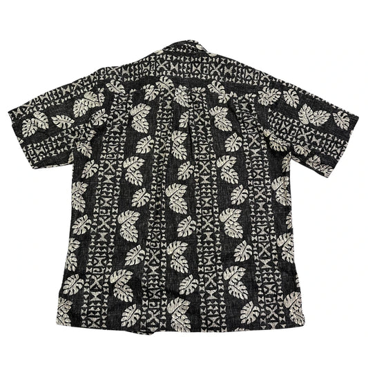 Cooke Street® Black Tropical Print Short Sleeve Shirt(M)