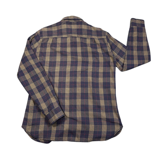 Status Navy Men's Plaid Shirt(L) Men Shirts