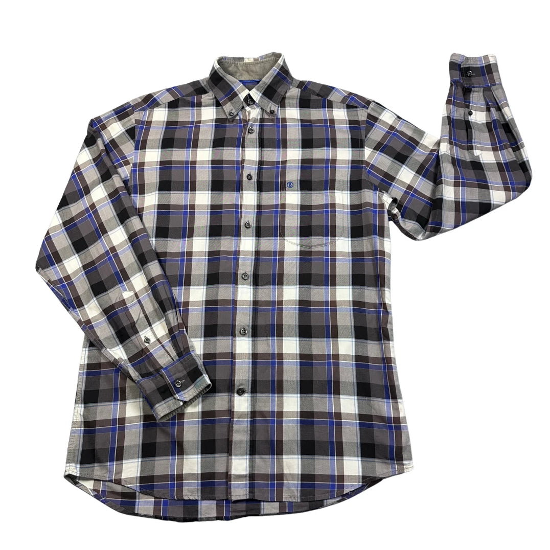 Bogner® Grey Blue Plaid Shirt(M)
