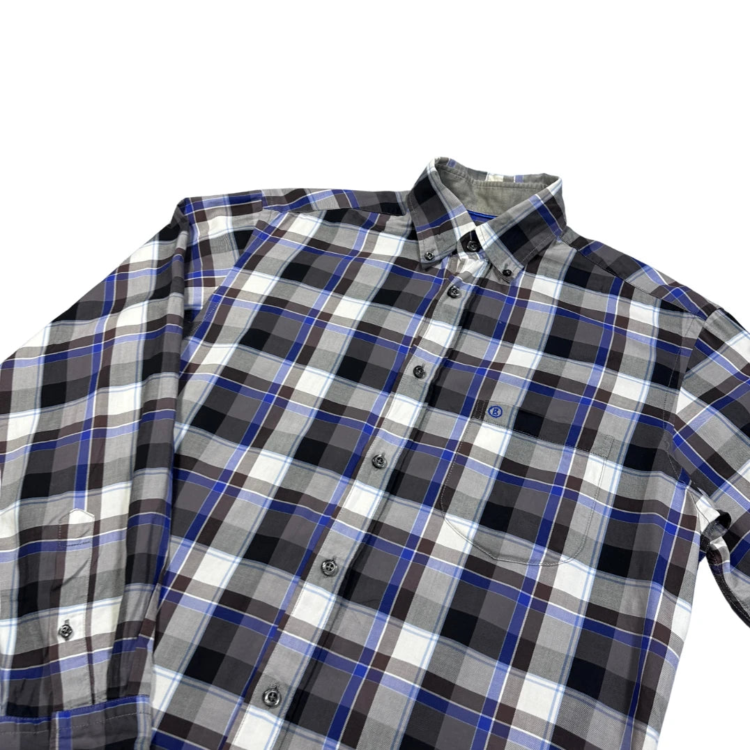 Bogner® Grey Blue Plaid Shirt(M)