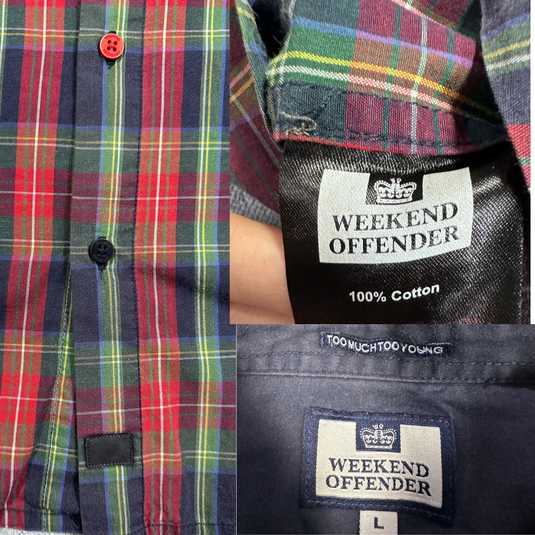 Weekend Offender® Red Tartan Shirt(L)