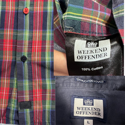 Weekend Offender® Red Tartan Shirt(L)