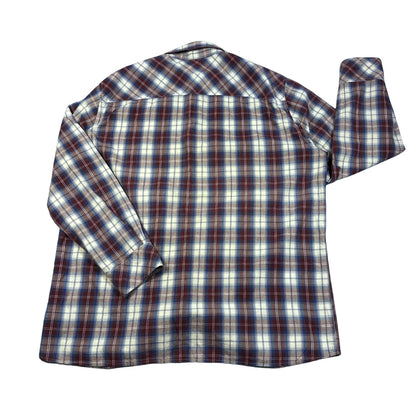 Mustang® Blue Maroon Plaid Shirt(XL)