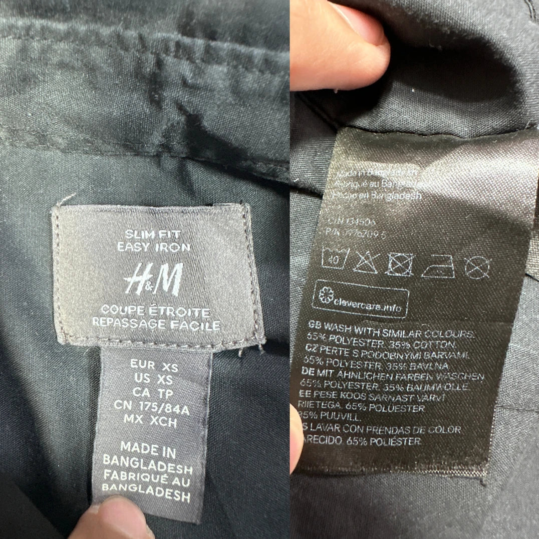 H&M® Black Slim Fit Shirt(XS)