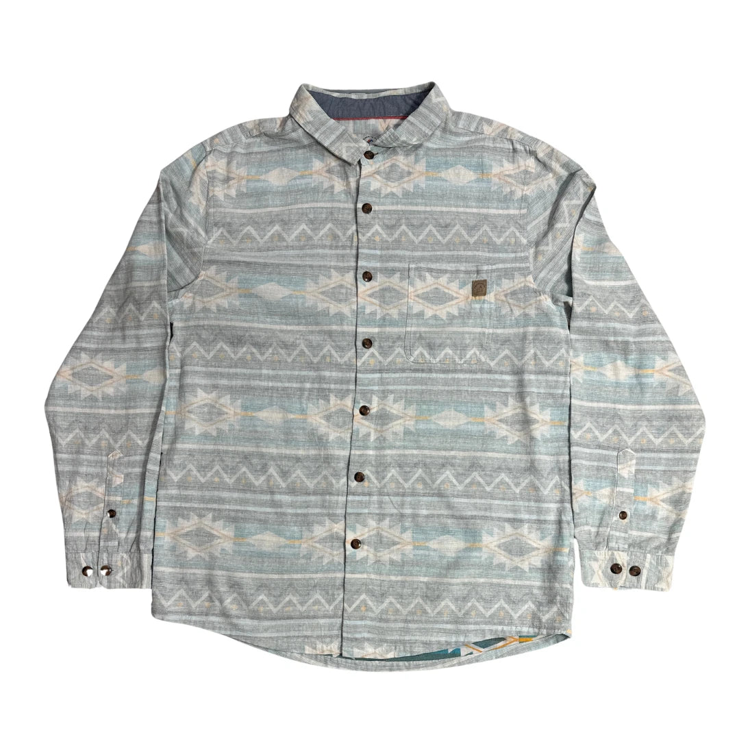 Passenger ® Geometric Pattern Button-Down Shirt 🌿|CHEST 23 L