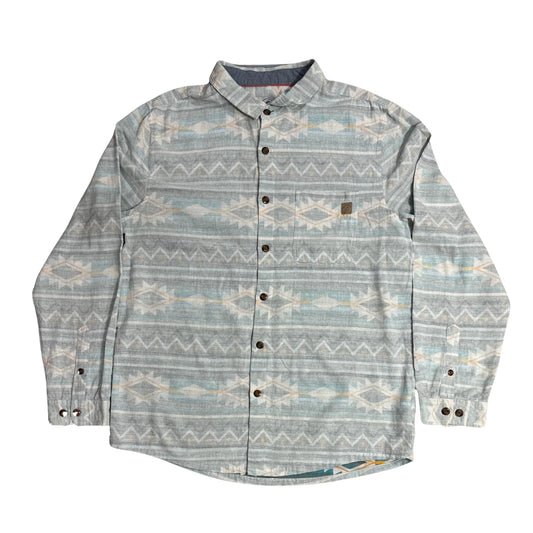 Passenger ® Geometric Pattern Button-Down Shirt 🌿|CHEST 23 L