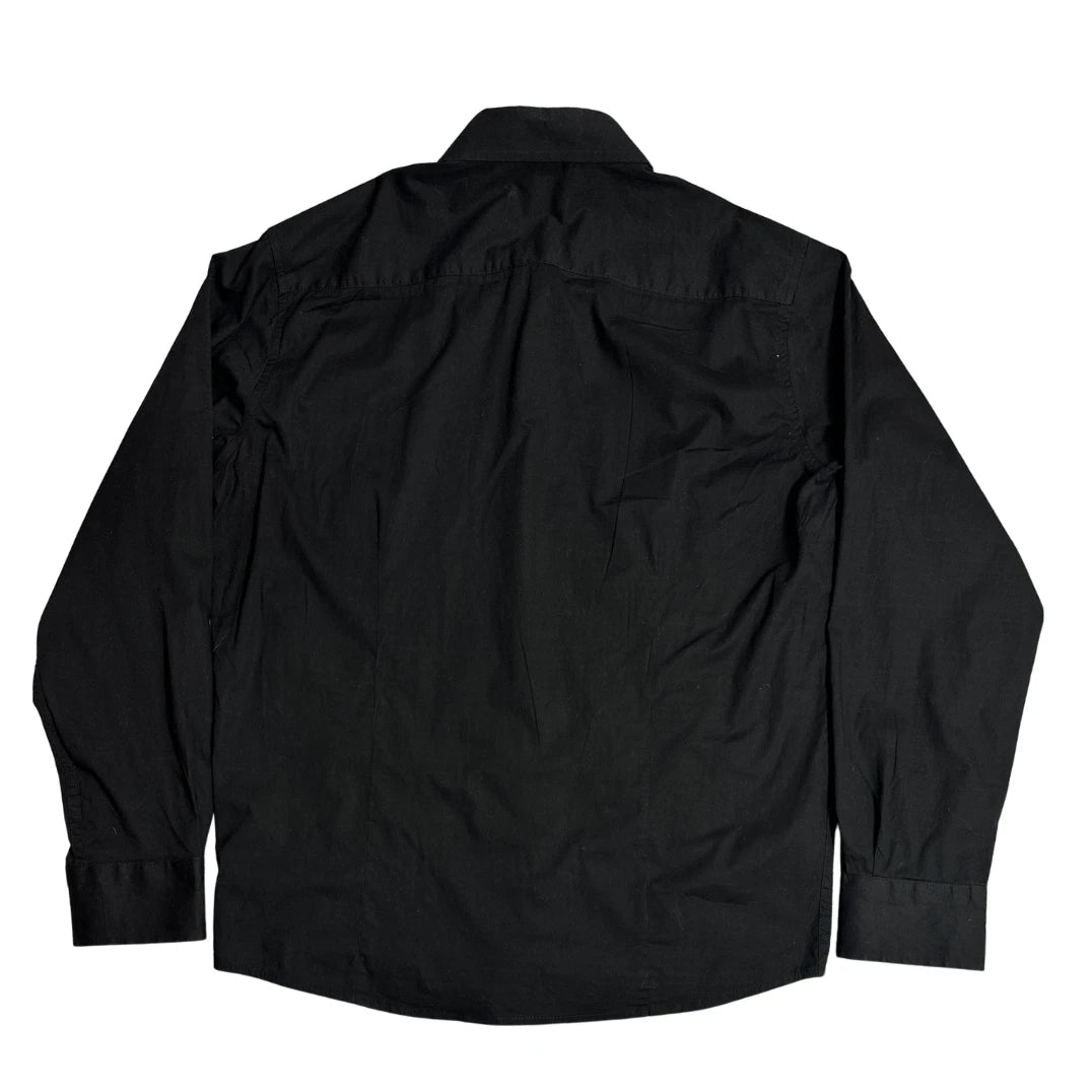 Merish ® Classic Black Formal Shirt 🖤|CHEST 23.5 XL