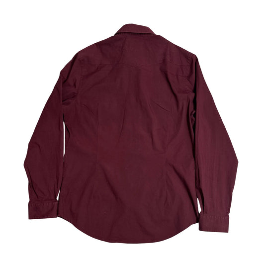 Express ®  Fitted Maroon Western Button-Down Shirt ❤️|CHEST 21 (L)