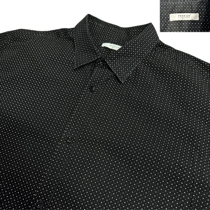 Jack & Jones ® Premium Black Micro Dot Button Down Shirt 🖤|CHEST 22
