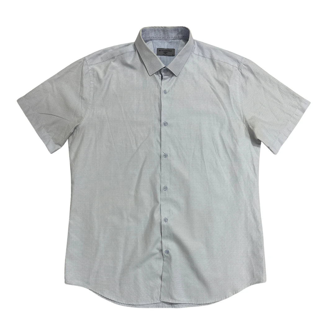 Blackford ® Light Grey Textured Short Sleeve Shirt 🤍