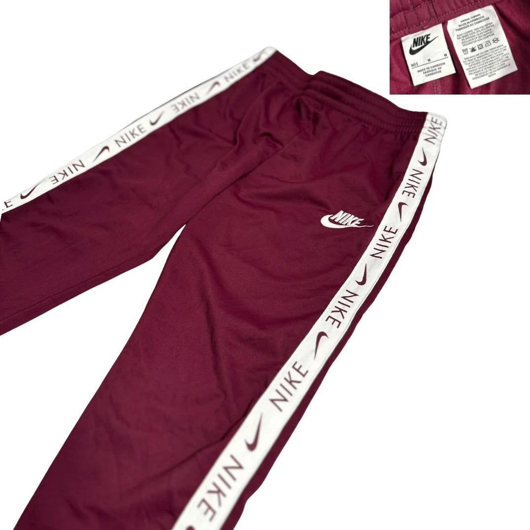 Nike Maroon Side-Tape Track Pants 🔥