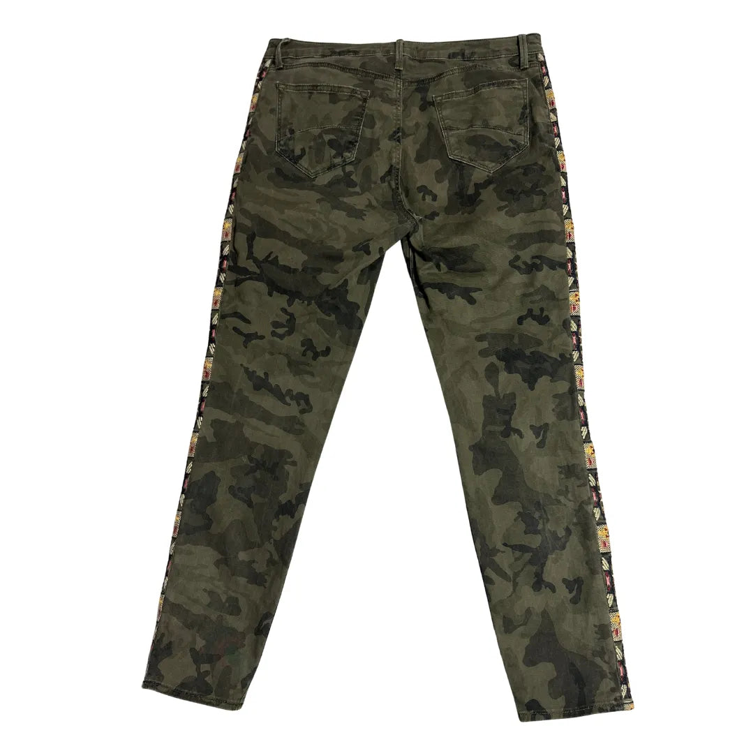 Driftwood Camouflage Slim Fit Trousers with Side Tape Detail