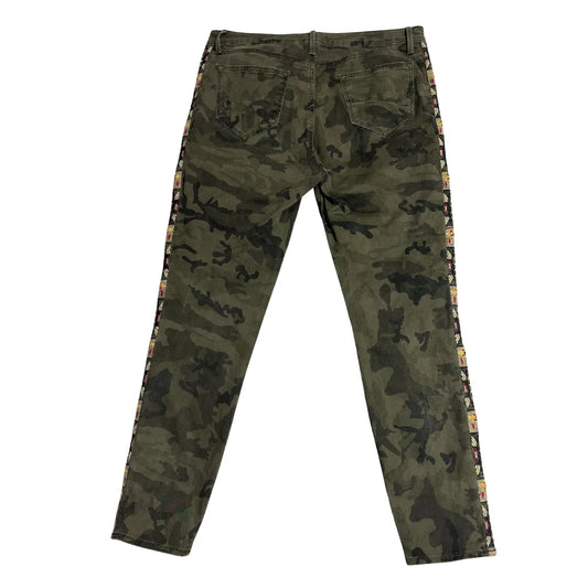 Driftwood Camouflage Slim Fit Trousers with Side Tape Detail
