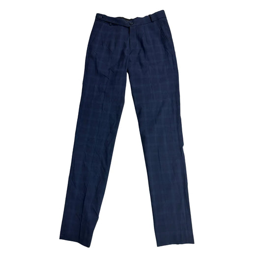 Navy Blue Checked Formal Trousers – Classic Tailored Look 👔✨