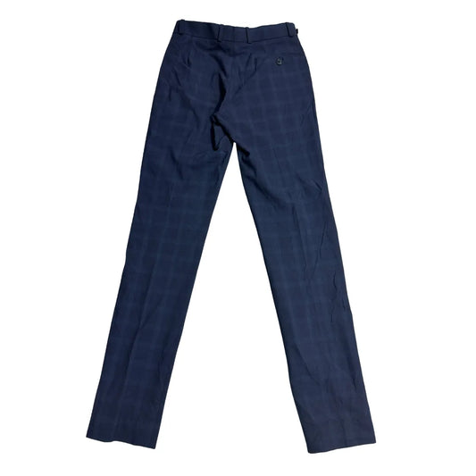 Navy Blue Checked Formal Trousers – Classic Tailored Look 👔✨