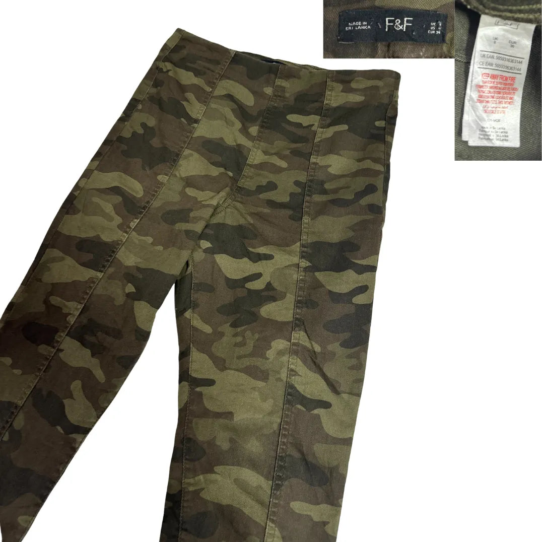 F&F Camouflage Slim Fit Trousers – Everyday Casual Essential 🌿👖