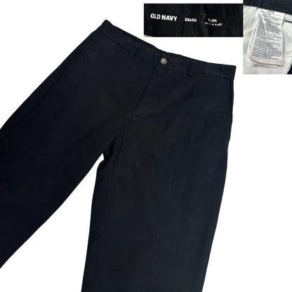 Old Navy Black Slim Built-In Flex Trousers – Smart Everyday Wear 🖤👖