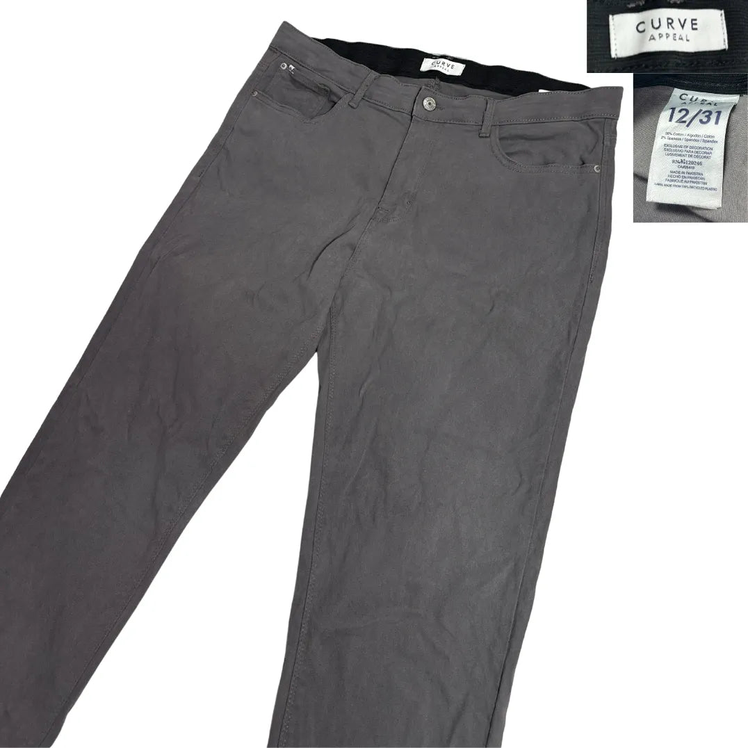 Curve Appeal Grey Slim Fit Trousers ✨